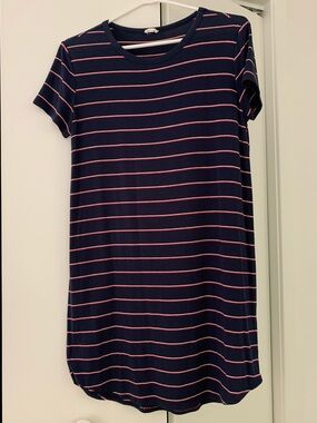 Garage red white and blue striped t-shirt dress